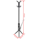 Metal Black Coat Stand - Top-Down View