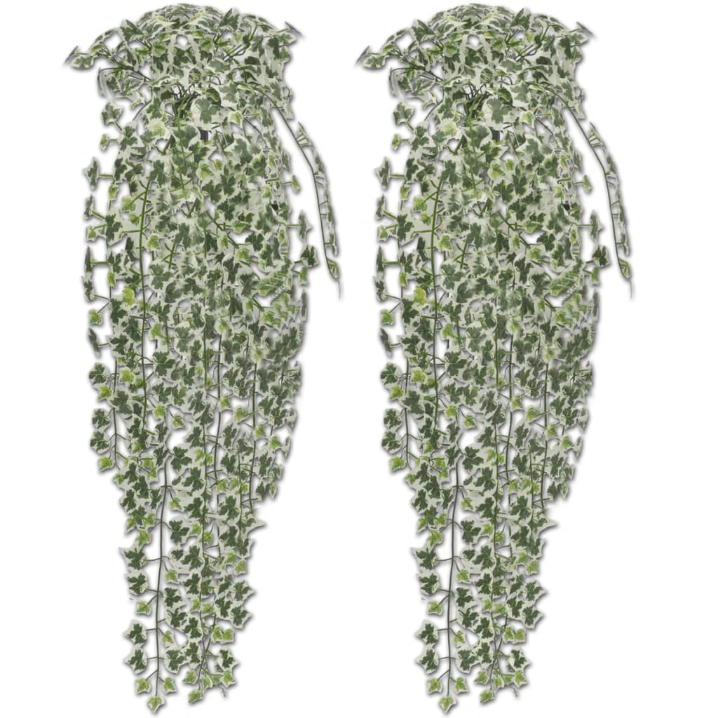2 pcs Variegated Artificial Ivy Bush 90 cm