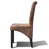 Dining Chairs 4 pcs Brown Faux Leather