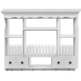 Wooden Kitchen Wall Cabinet White - Side View