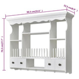 Wooden Kitchen Wall Cabinet White - Low Angle