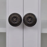 Wooden Kitchen Wall Cabinet with Glass Door White