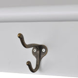 Wooden Kitchen Wall Cabinet with Glass Door White - Close-Up Angle