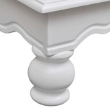 Wooden Cabinet with 2 Doors 1 Drawer White - Close-Up Angle