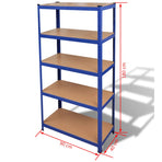 Storage Shelf Blue 2 pcs