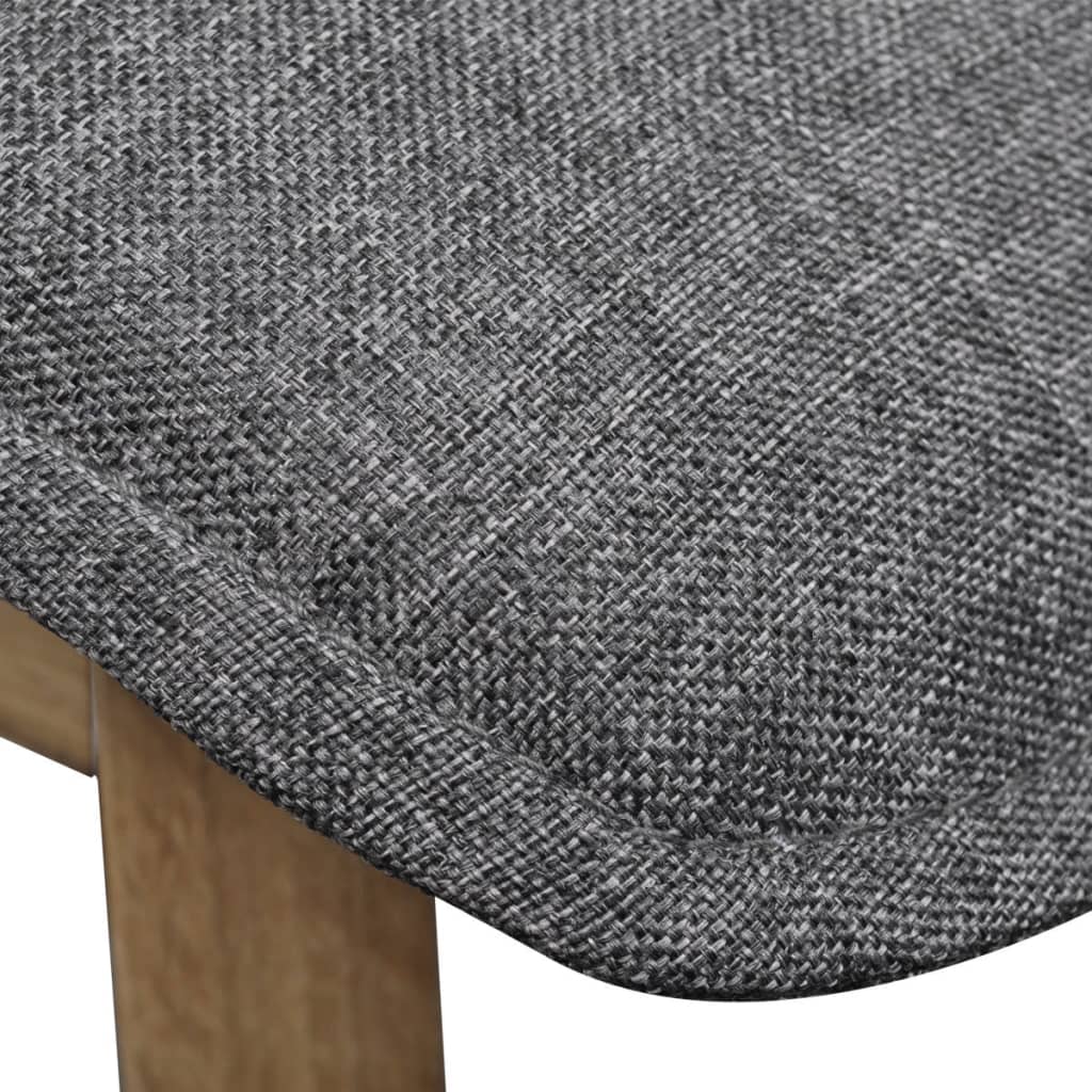 Dining Chairs 6 pcs Light Grey Fabric and Solid Oak Wood (241153+241154)