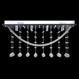 Ceiling Lamp with Glittering Glass Crystal Beads 8 x G9 29 cm - Side View