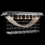 Ceiling Lamp with Glittering Glass Crystal Beads 8 x G9 29 cm - Low Angle