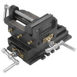 Manually Operated Cross Slide Drill Press Vice 78 mm - Side View