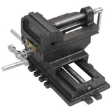 Manually Operated Cross Slide Drill Press Vice 78 mm - 45-Degree Angle