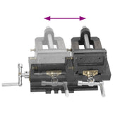 Manually Operated Cross Slide Drill Press Vice 78 mm - Rear View