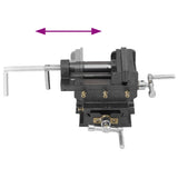 Manually Operated Cross Slide Drill Press Vice 78 mm - Close-Up Angle
