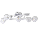 Ceiling Lamp with Mesh Wire Shades for 5 G9 Bulbs - Front View