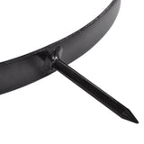 Black Garden Lawn Roller with 5 Aerator Bands 30 cm - Side View