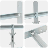 Adjustable Security Grille for Windows with 2 Crossbars 500-650 mm