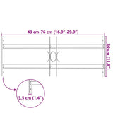 Adjustable Security Grille for Windows with 2 Crossbars 500-650 mm