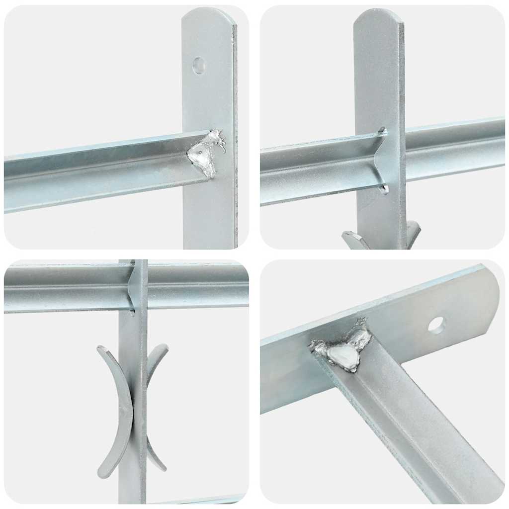 Adjustable Security Grille for Windows with 2 Crossbars 1000-1500 mm