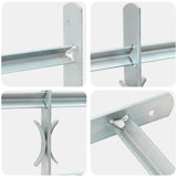 Adjustable Security Grille for Windows with 2 Crossbars 1000-1500 mm - Top-Down View