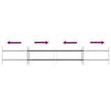 Adjustable Security Grille for Windows with 2 Crossbars 1000-1500 mm - 45-Degree Angle