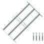 Adjustable Security Grille for Windows with 3 Crossbars 500-650 mm