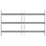 Adjustable Security Grille for Windows with 3 Crossbars 500-650 mm - Front View