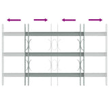 Adjustable Security Grille for Windows with 3 Crossbars 500-650 mm - 45-Degree Angle