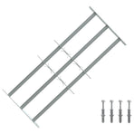 Adjustable Security Grille for Windows with 3 Crossbars 700-1050 mm
