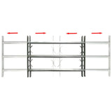 Adjustable Security Grille for Windows with 3 Crossbars 700-1050 mm - Front View