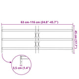 Adjustable Security Grille for Windows with 3 Crossbars 700-1050 mm - Close-Up Angle