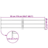 Adjustable Security Grille for Windows with 3 Crossbars 1000-1500 mm - Close-Up Angle