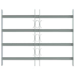Adjustable Security Grille for Windows with 4 Crossbars 500-650 mm