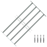 Adjustable Security Grille for Windows with 4 Crossbars 700-1050 mm