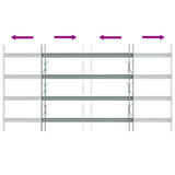 Adjustable Security Grille for Windows with 4 Crossbars 700-1050 mm - 45-Degree Angle