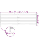 Adjustable Security Grille for Windows with 4 Crossbars 1000-1500 mm - Close-Up Angle