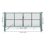 Mesh Garden Gate 400x150 cm - Top-Down View