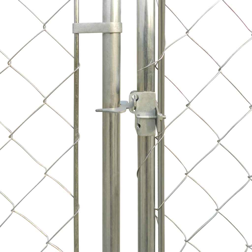 Dog Kennels Silver 192 x 192 x 195 cm Galvanised steel