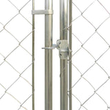 Dog Kennels Silver 192 x 192 x 195 cm Galvanised steel - Top-Down View