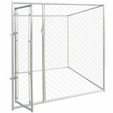Dog Kennels Silver 192 x 192 x 195 cm Galvanised steel