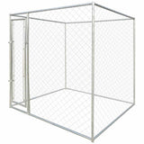 Dog Kennels Silver 192 x 192 x 195 cm Galvanised steel