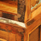 Vintage Style Reclaimed Solid Wood Bookshelf - 45-Degree Angle