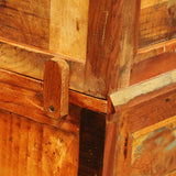 Vintage Style Reclaimed Solid Wood Bookshelf - Rear View