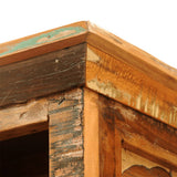 Vintage Style Reclaimed Solid Wood Bookshelf - Close-Up Angle