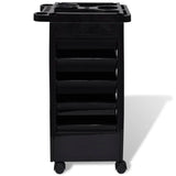 Hair Salon Plastic Trolley with Wheels - Top-Down View