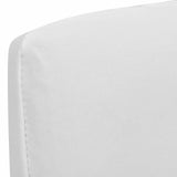 6 pcs White Straight Stretchable Chair Cover - 45-Degree Angle