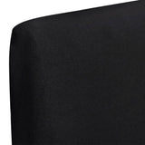 6 pcs Black Straight Stretchable Chair Cover - Front View
