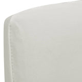 6 pcs Cream Straight Stretchable Chair Cover - Front View