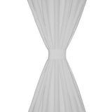 2 pcs White Micro-Satin Curtains with Loops 140 x 245 cm - Side View