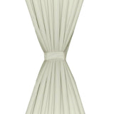2 pcs Cream Energy-saving Blackout Curtains Double Layer 140 x 245 cm