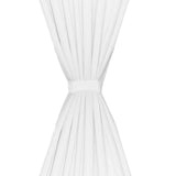 2 pcs White Energy-saving Blackout Curtains Double Layer 140 x 245 cm
