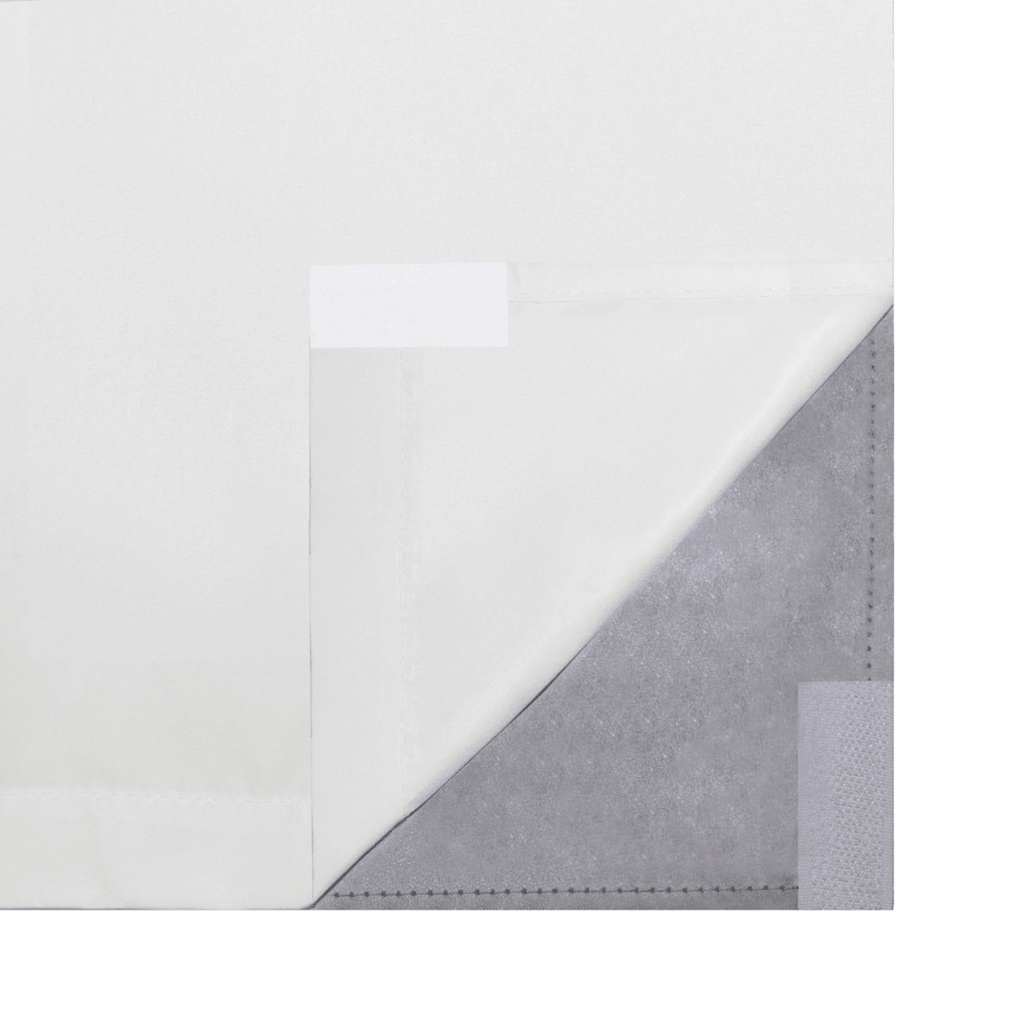 2 pcs White Energy-saving Blackout Curtains Double Layer 140 x 245 cm